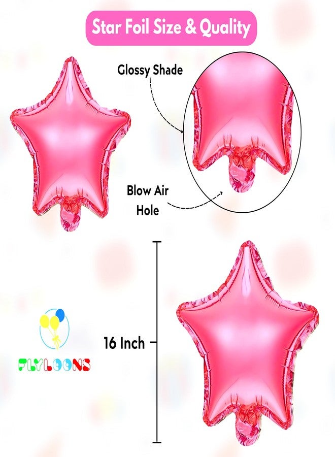 Flyloons 6th Unicorn Theme Birthday Decoration Kit Pink White for 6 year Old Baby Boys Girls Kids 5 Pcs Unicorn Theme 30 Pcs Pastel Balloons Decoration Set Items 2 Pcs Pink Star - Image 3